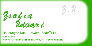 zsofia udvari business card